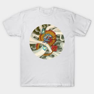 Minhwa: Asian Dragon with Magic Pearl C Type (Korean traditional/folk art) T-Shirt